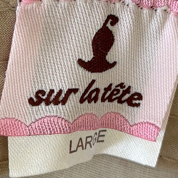 Sur La Tete Womens Linen Summer Hat Sz L - Picture 6 of 6